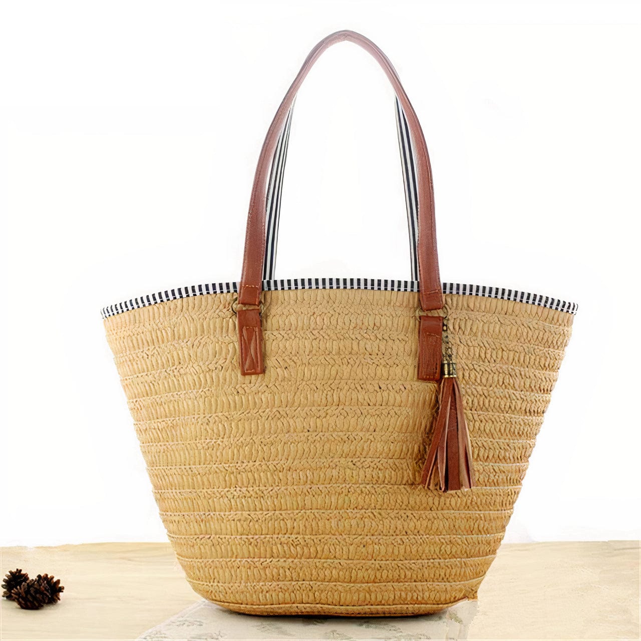 Sac Cabas en Paille de Plage "Ocean Breeze"