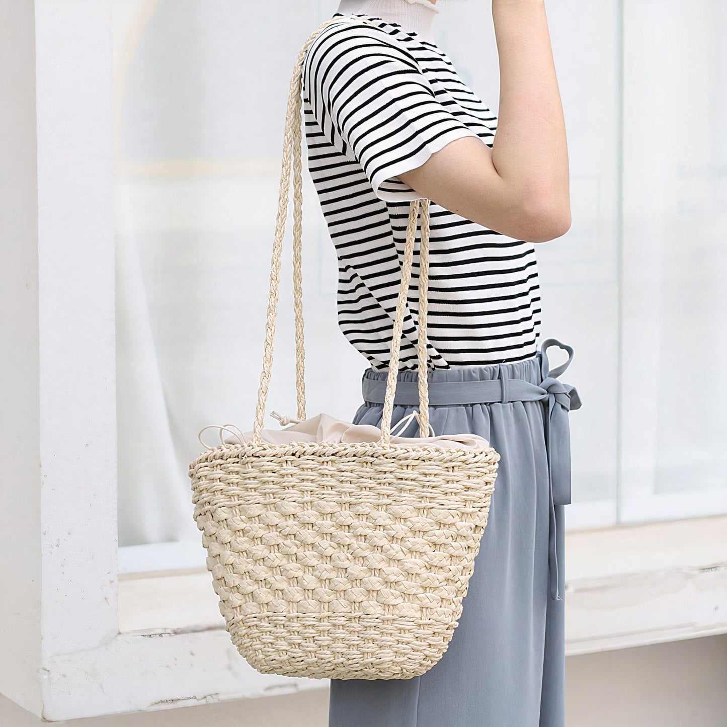 Sac Cabas en Paille Style Bohème