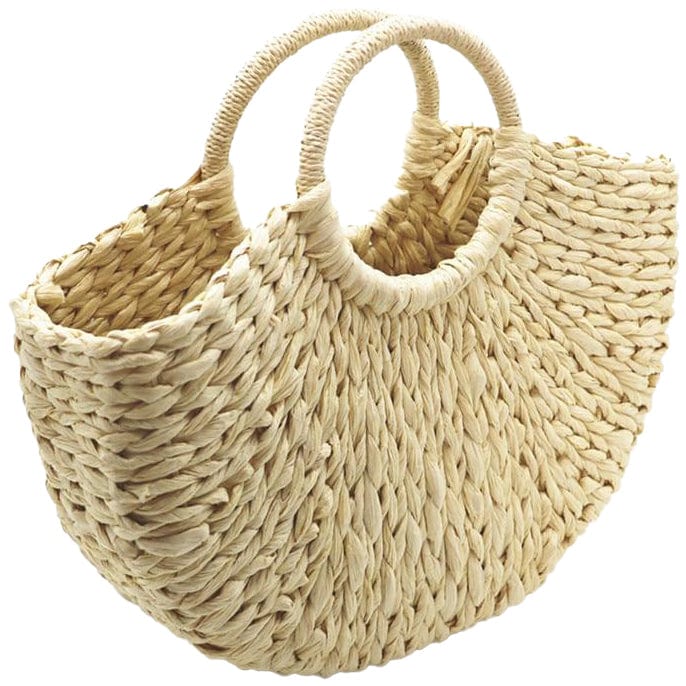 Sac Cabas en Paille Tressée - Beige