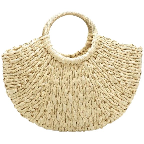 Sac Cabas en Paille Tressée - Beige