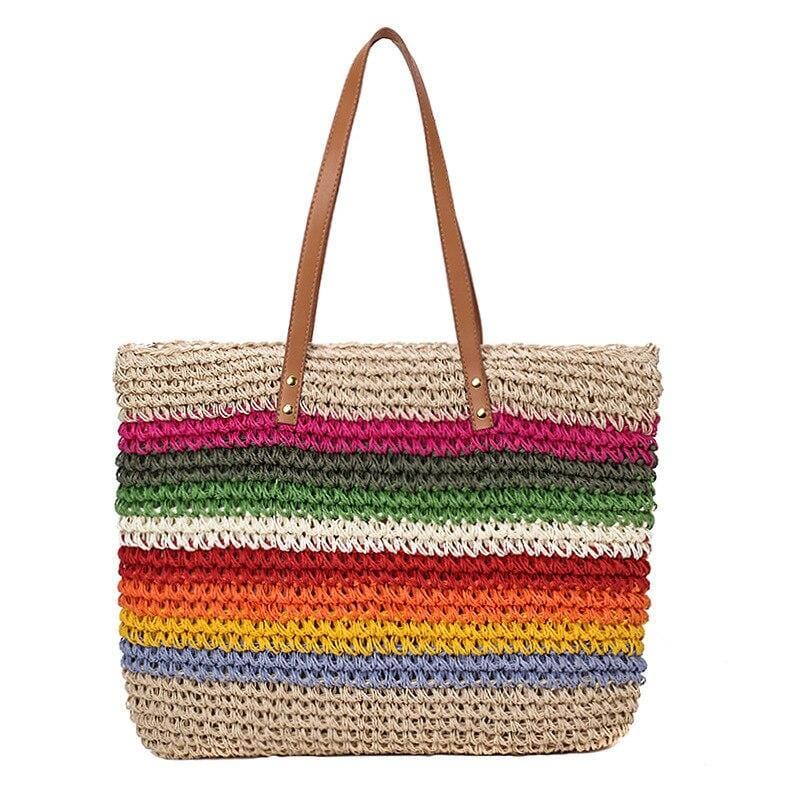 Sac Cabas Paille Rainbow
