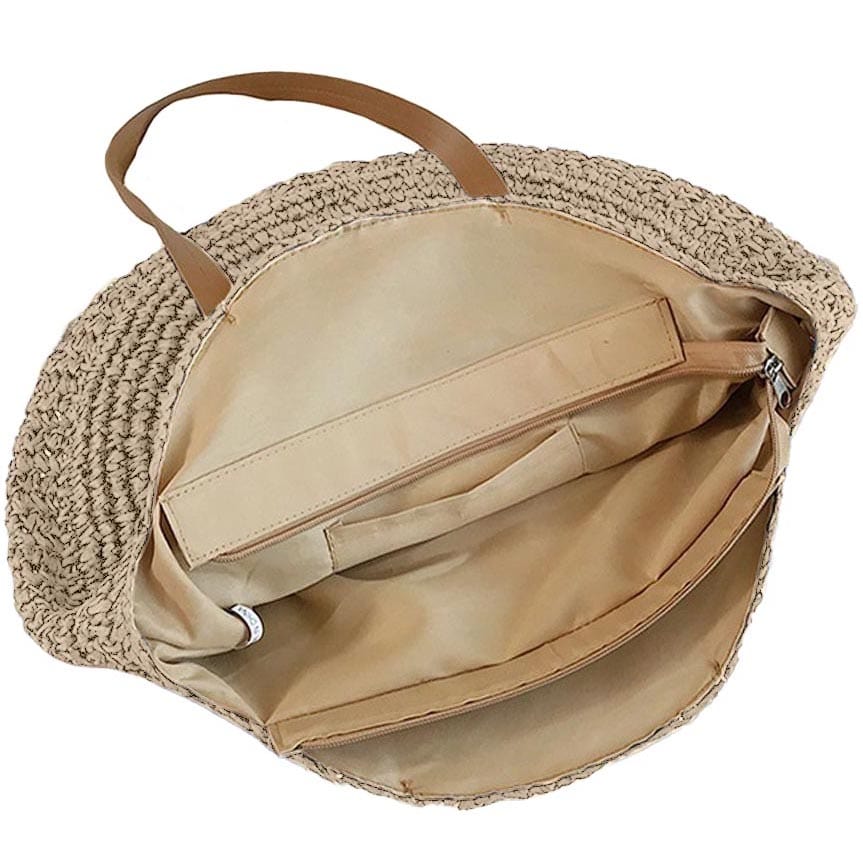 Sac Rond de Plage en Paille