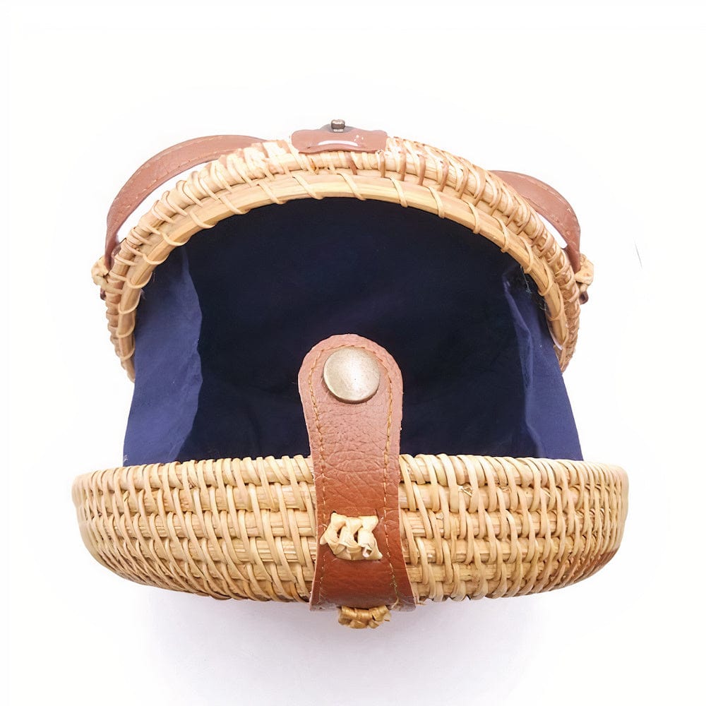 Sac Rond en Osier de Taille Mini