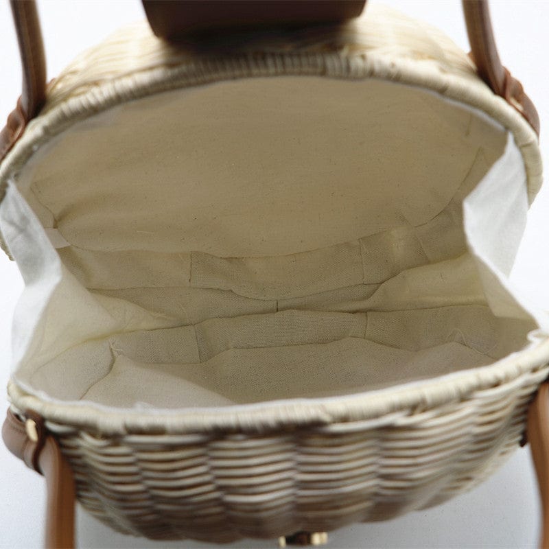 Sac Rond en Osier Grand Luxe