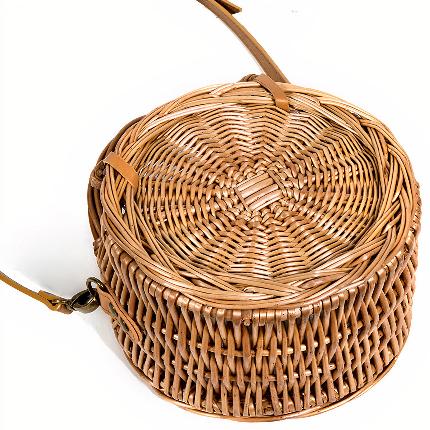 Sac Rond en Osier Naturel "Éclat de la Nature"