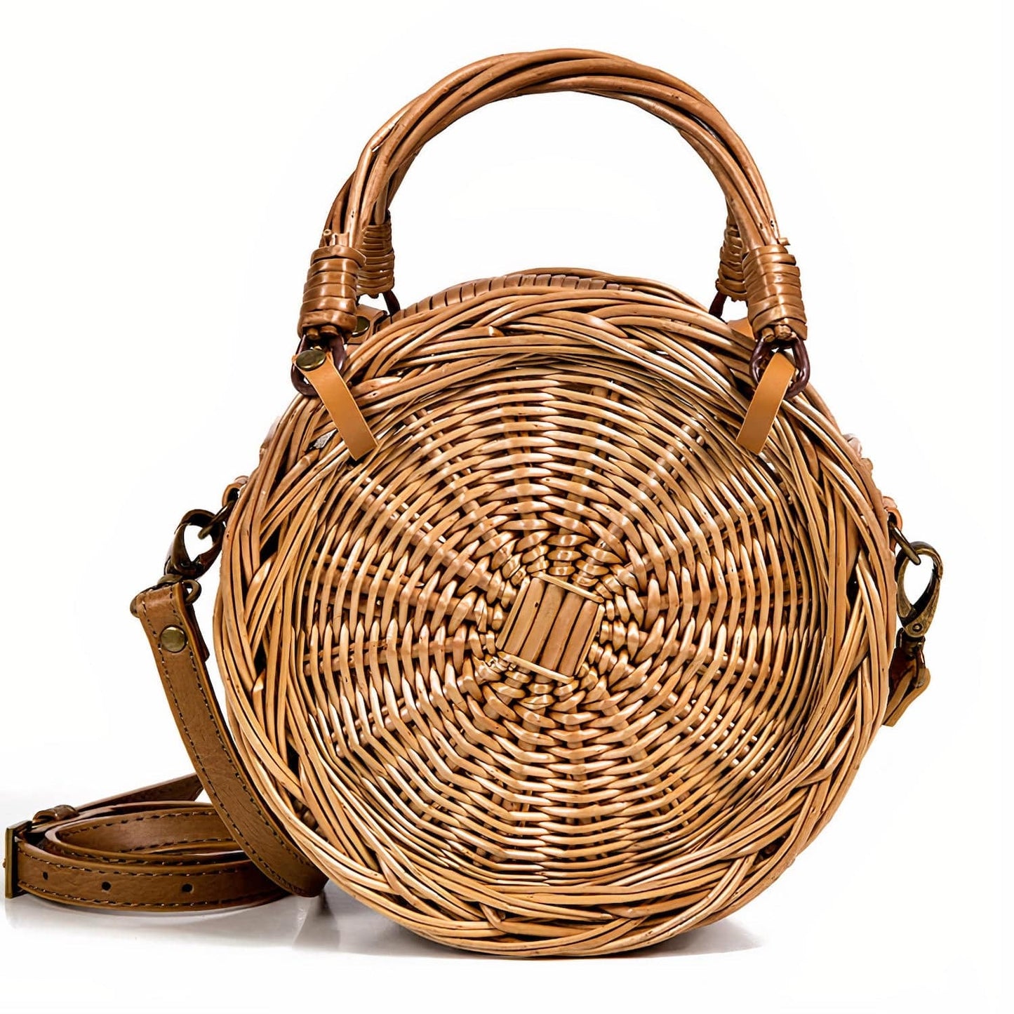 Sac Rond en Osier Naturel "Éclat de la Nature"
