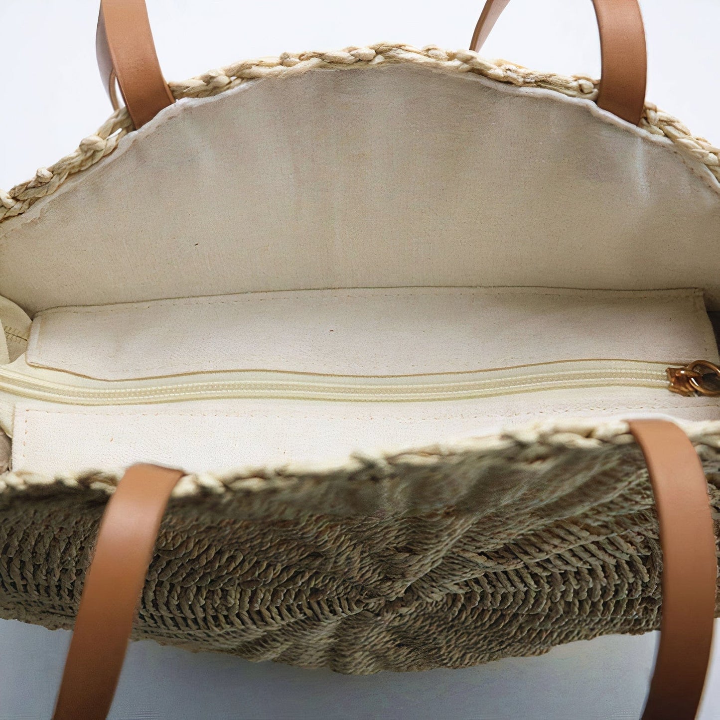 Sac Rond en Paille Coquillage