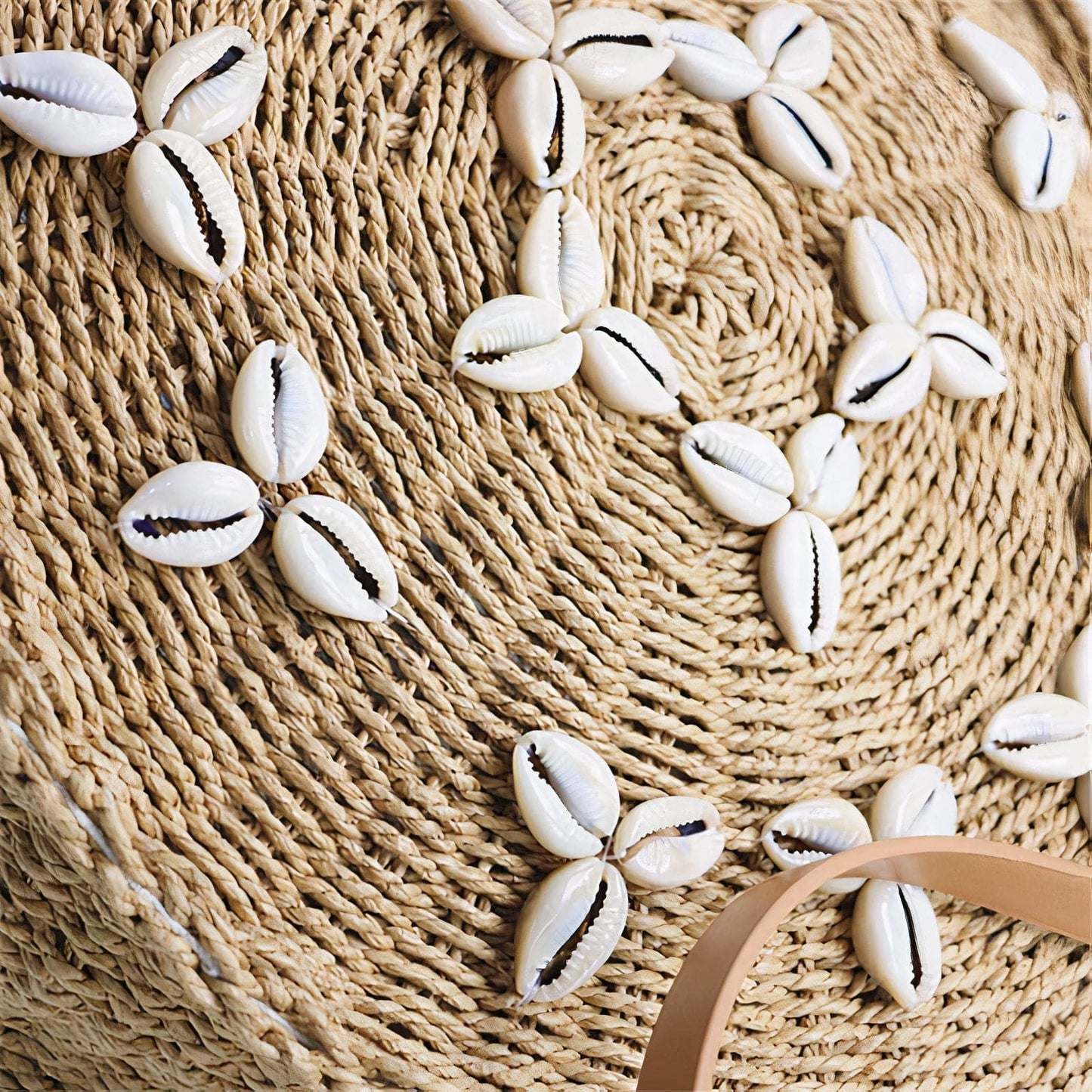 Sac Rond en Paille Coquillage