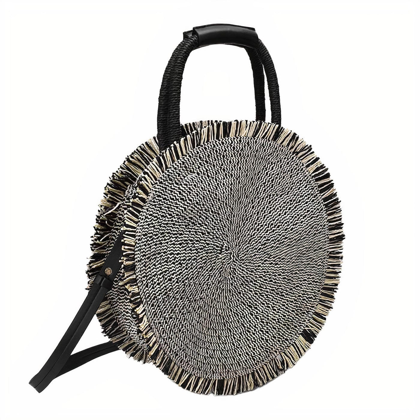 Sac Rond en Paille Élégant