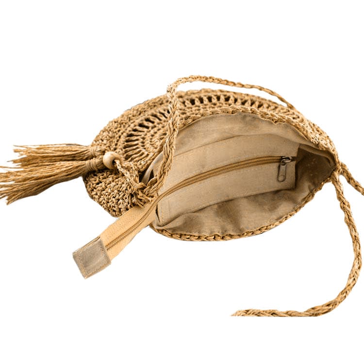 Sac Rond en Paille Souple - Collection Été