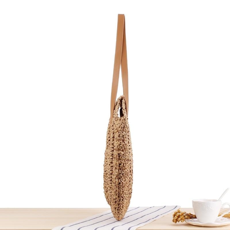 Sac Rond en Paille Tendance - Style Assuré