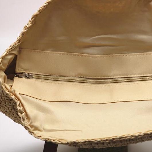 Sac Rond en Paille Tendance - Style Assuré
