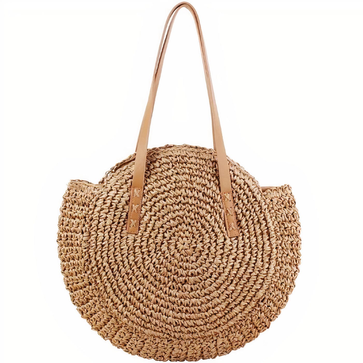 Sac Rond en Paille Tendance - Style Assuré
