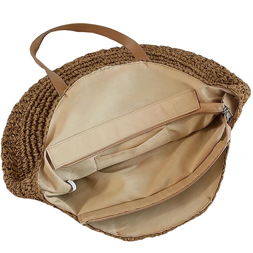 Sac Rond Paille Dégradé - Collection Éclatante