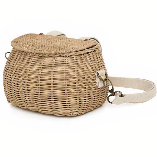 Besace en Osier Le Chic Petit format (22 cm x 12 cm x 13 cm)