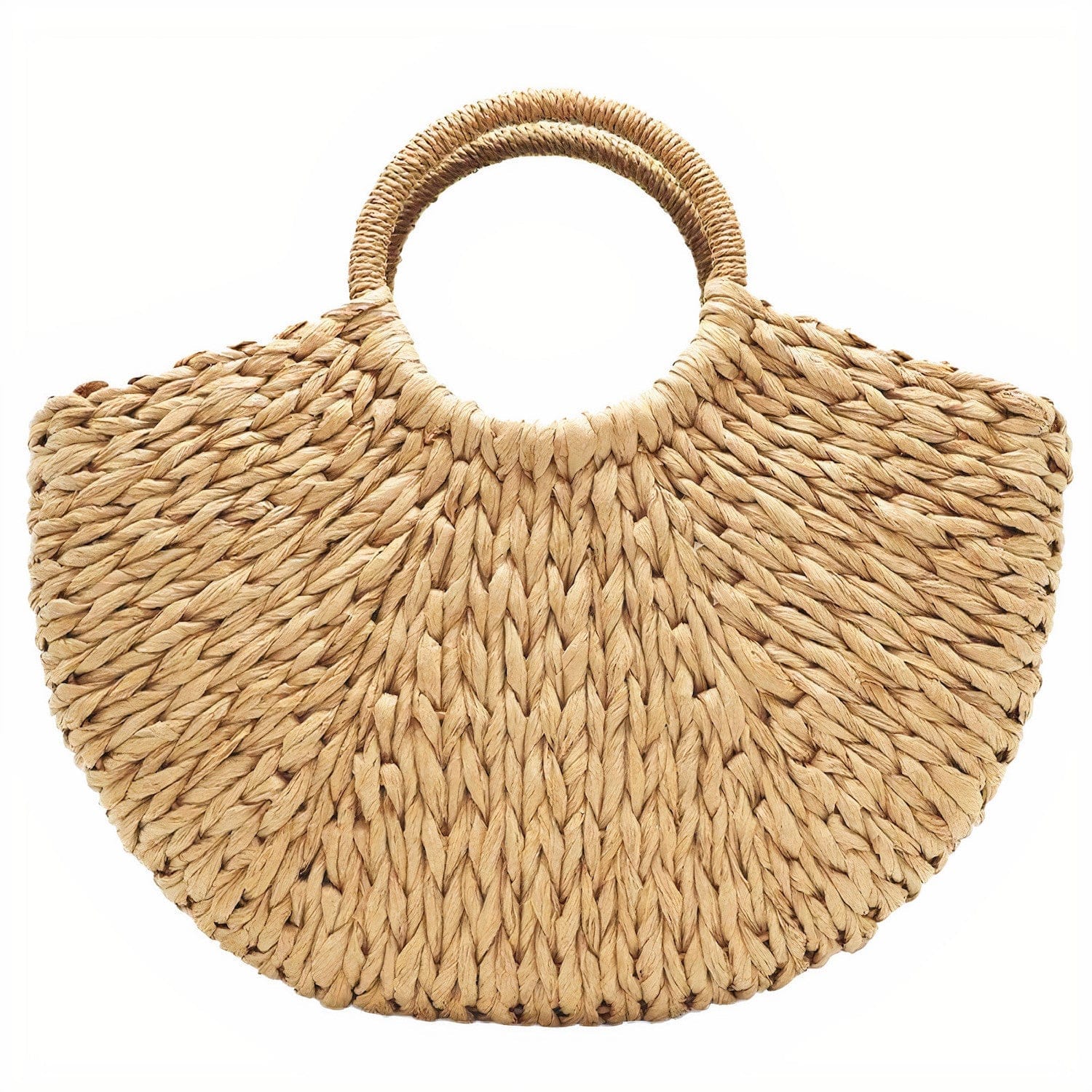 Cabas en Paille Tressée Marron