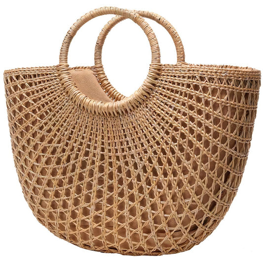 Cabas Paille Bohème de Plage - Collection Boho Chic
