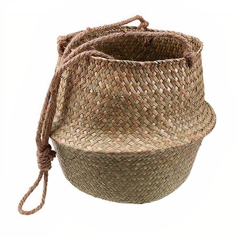Cache Pot en Osier Suspendu