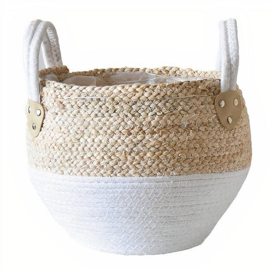 Cache Pot en Osier Tressé Petit format (23 cm x 23 cm)
