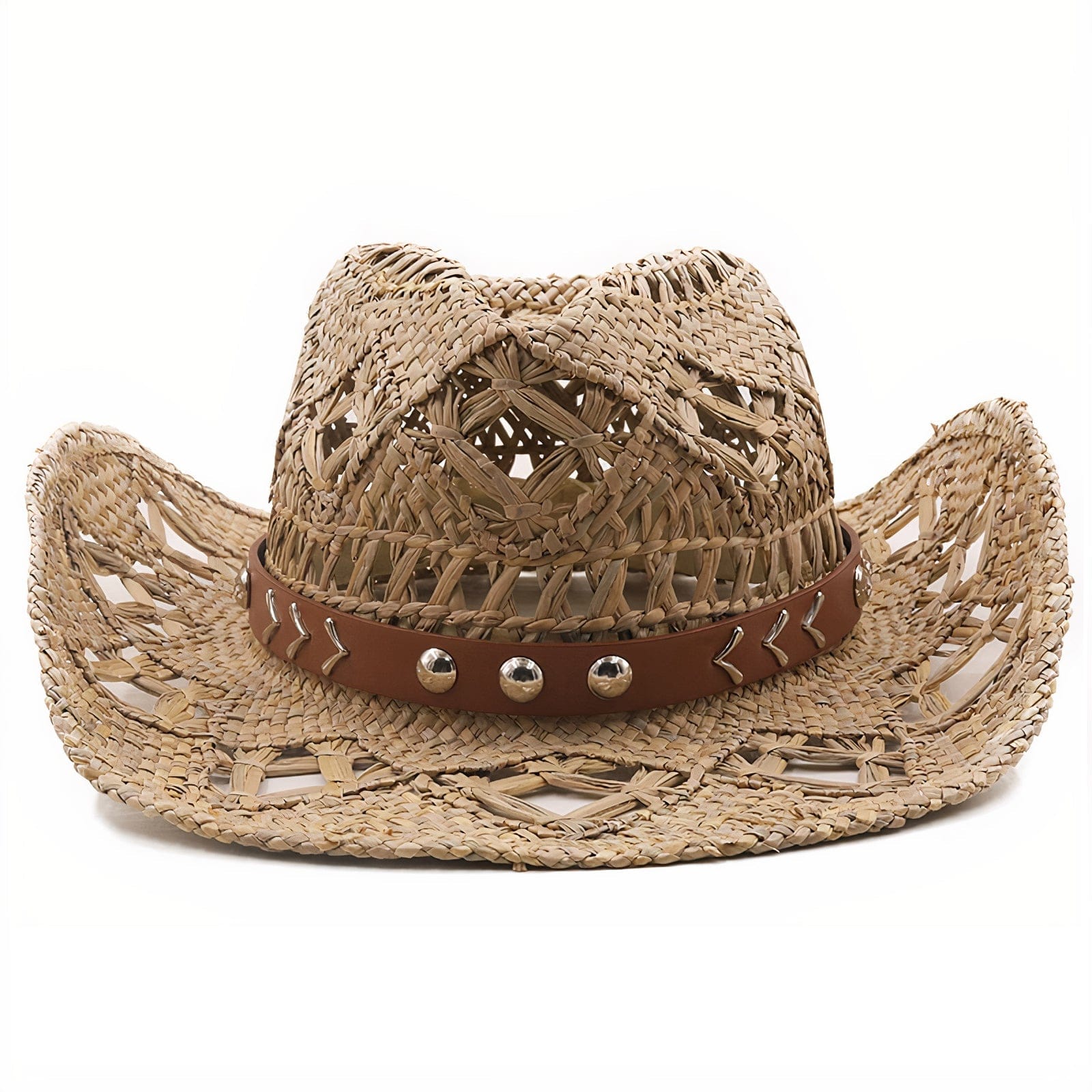 Chapeau de Cowgirl en Paille Tressée