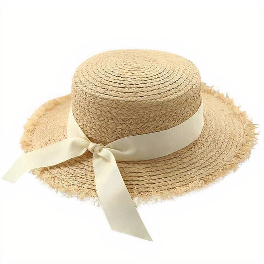 Chapeau de Paille Avec Noeud - Collection Élégance