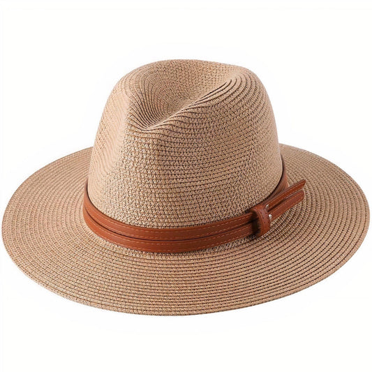 Chapeau de Paille Beige Homme - Collection Élégance M (56-58 cm) *Taille internationale