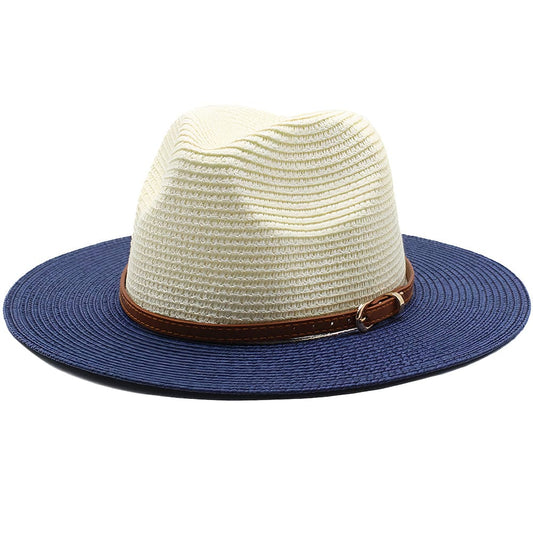 Chapeau de Paille Bleu & Crème