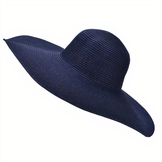 Chapeau de Paille Bleu Marine - Style Marin
