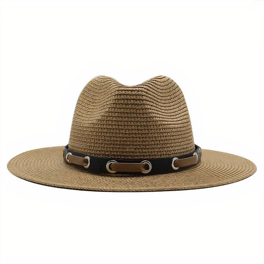 Chapeau de Paille et Cuir Panama - Collection Élégance Naturelle