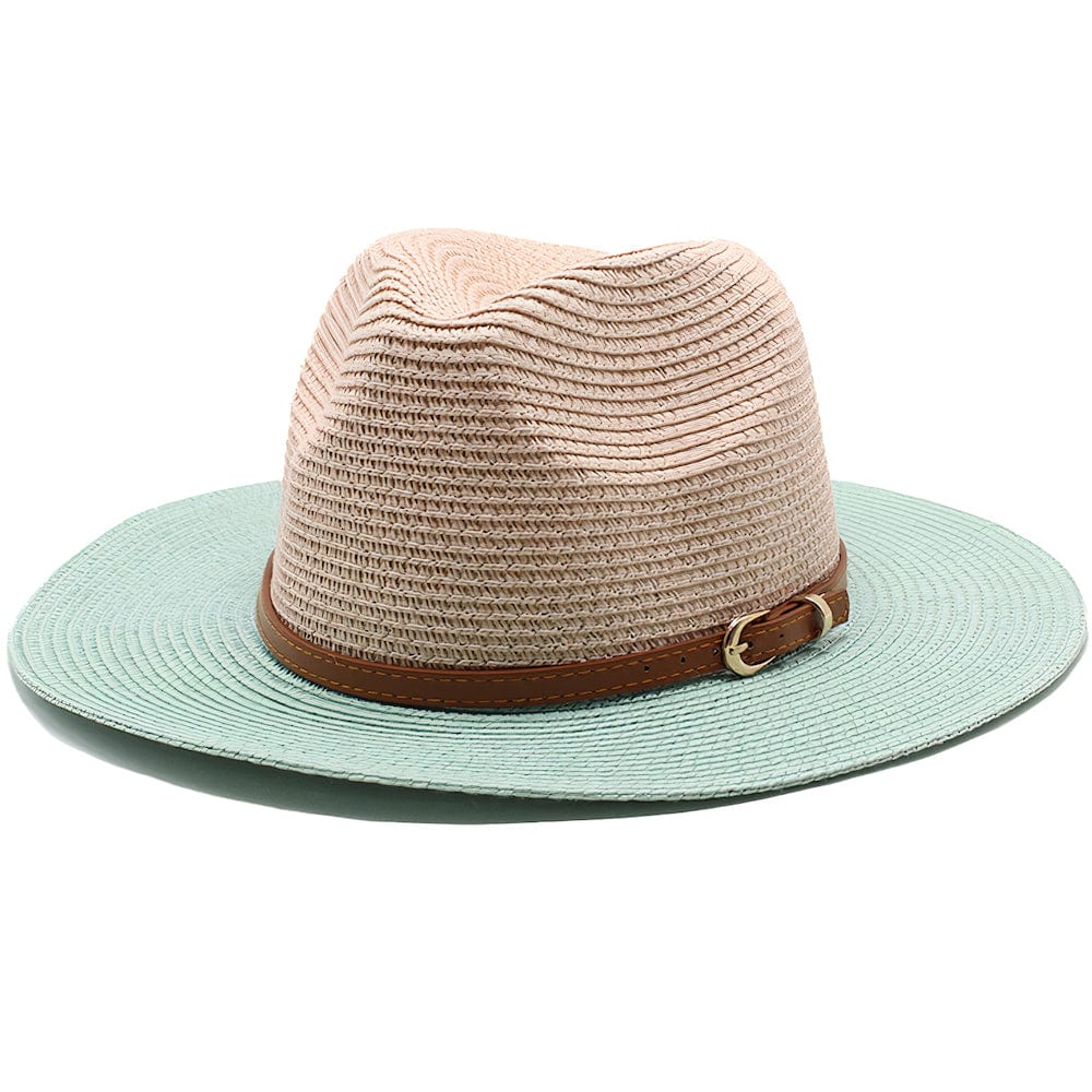 Chapeau de Paille Été Femme Bicolore tendance