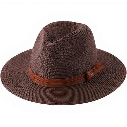 Chapeau de Paille Marron pour Homme M (56-58 cm) *Taille internationale