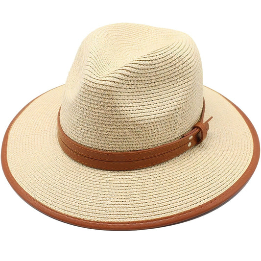 Chapeau de Paille Panama Beige par Mode Élégante