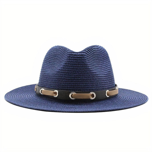 Chapeau de Paille Panama Bleu - Édition Limitée