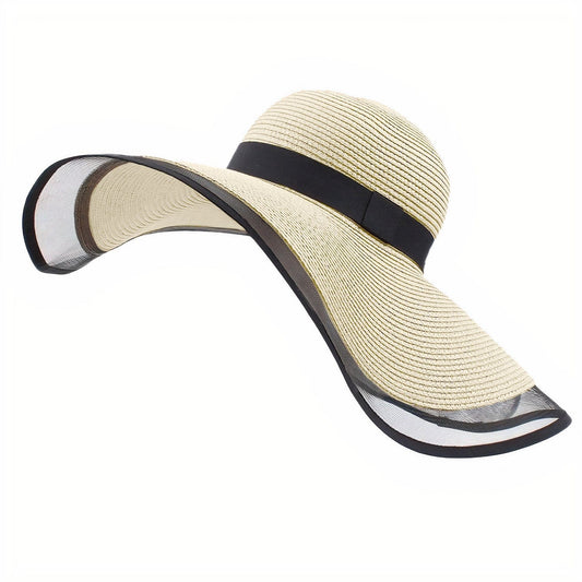 Chapeau de Paille Pliable Femme Chic