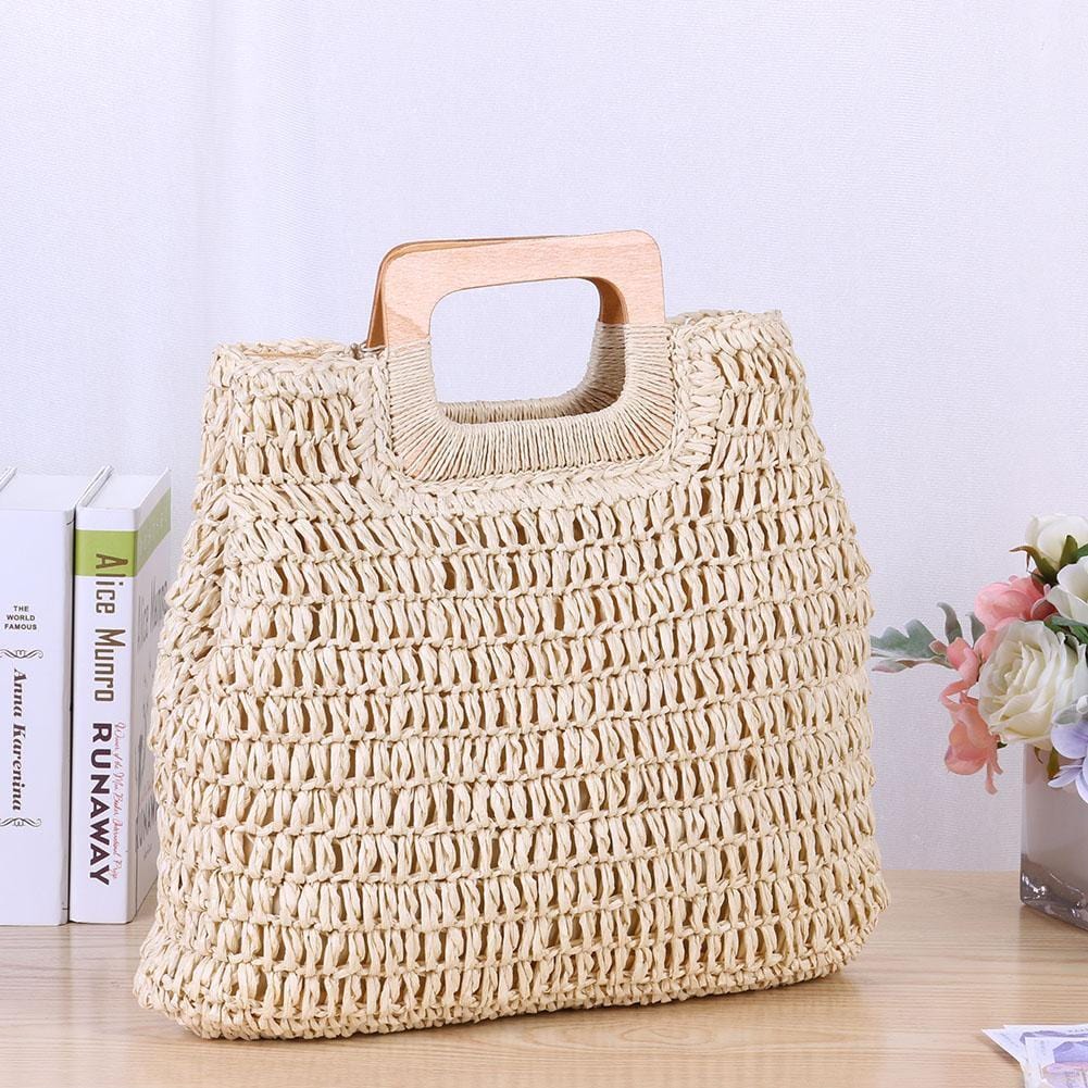 Grand Sac Cabas de Plage en Paille