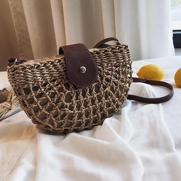 Sac à Main Bandoulière en Paille Summer Chic