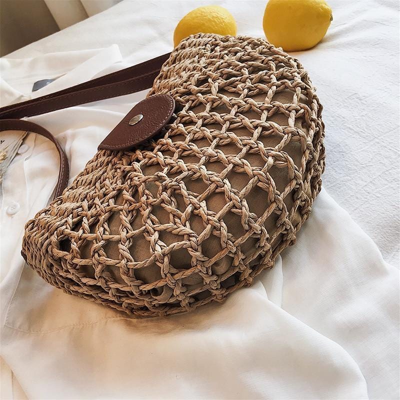 Sac à Main Bandoulière en Paille Summer Chic