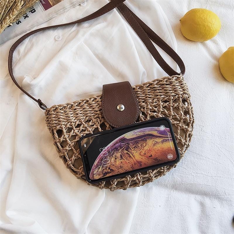 Sac à Main Bandoulière en Paille Summer Chic