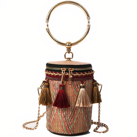 Sac à Main Bohème en Paille
