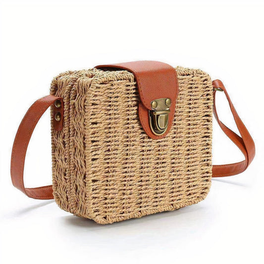 Sac à Main en Osier avec Bandoulière