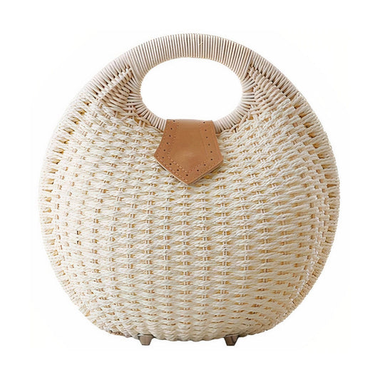Sac à Main en Osier Ronde Chic