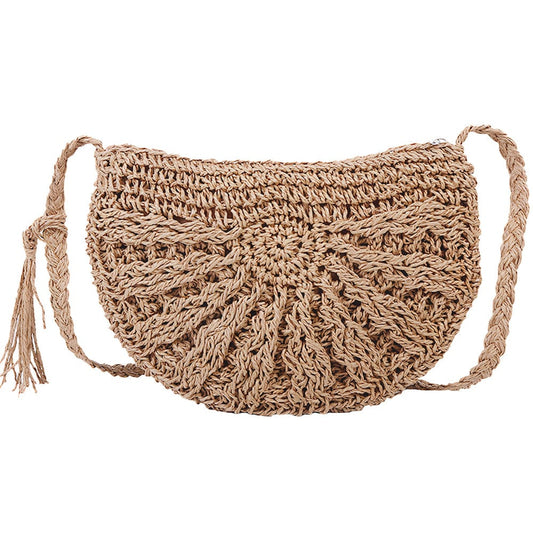 Sac à Main en Paille avec Pompon Glaméo