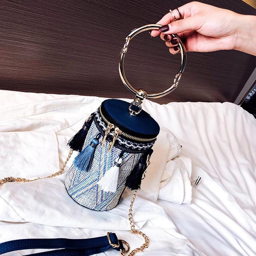 Sac à Main en Paille Boho Chic