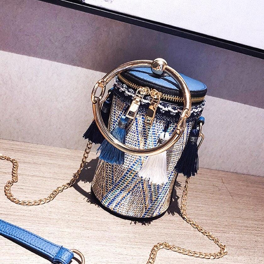 Sac à Main en Paille Boho Chic