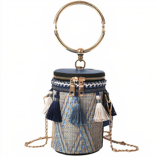 Sac à Main en Paille Boho Chic