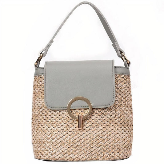 Sac à Main en Paille Carré Chic