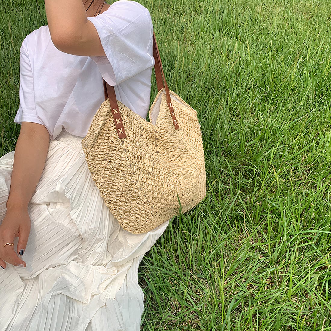 Sac à Main en Paille Chic