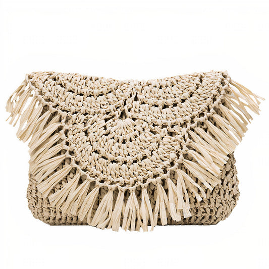 Sac à Main en Paille Feuilles de Paille - Collection Estivale