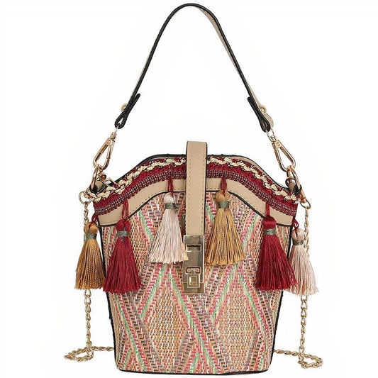 Sac à Main en Paille Hippie Chic