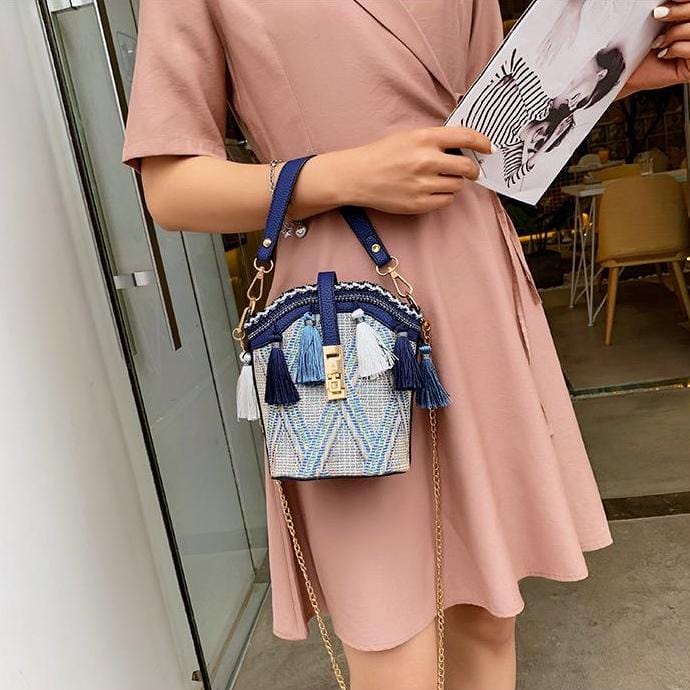 Sac à Main en Paille Hippie Chic